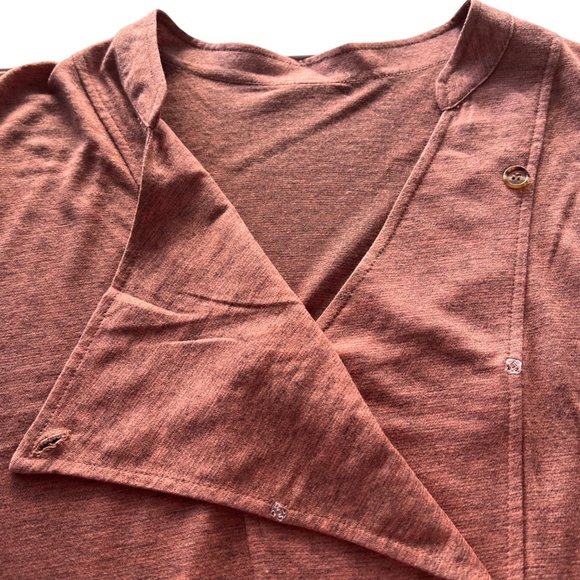 🌸4/$30🌸 Mandarin Collar Tab Cuff Shortsleeve Top - Picture 11 of 14